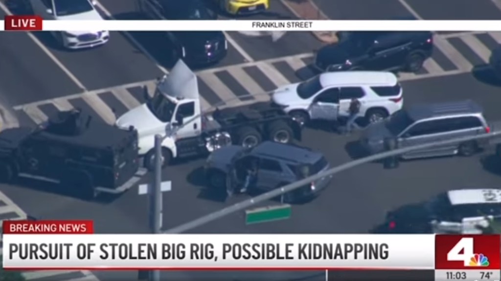 Police chase allegedly stolen big rig from Fontana to Buena Park – San Bernardino Sun