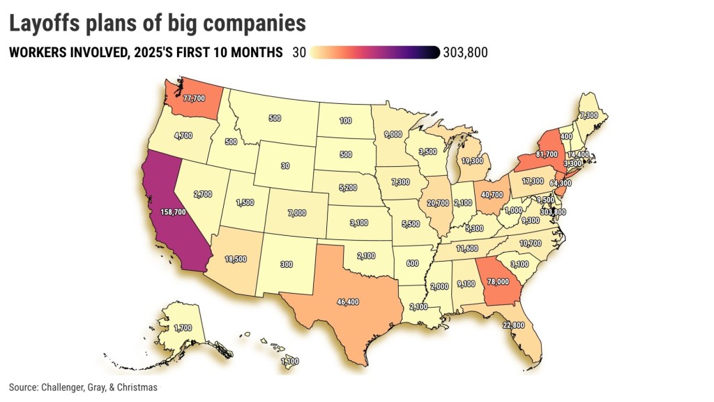 California layoff plans hit 158,700 workers, No. 2 in US – San Bernardino Sun