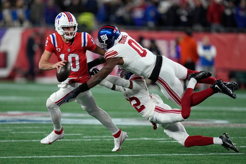Drake Maye strengthens MVP case as Patriots beat Giants for 10th straight win – San Bernardino Sun
